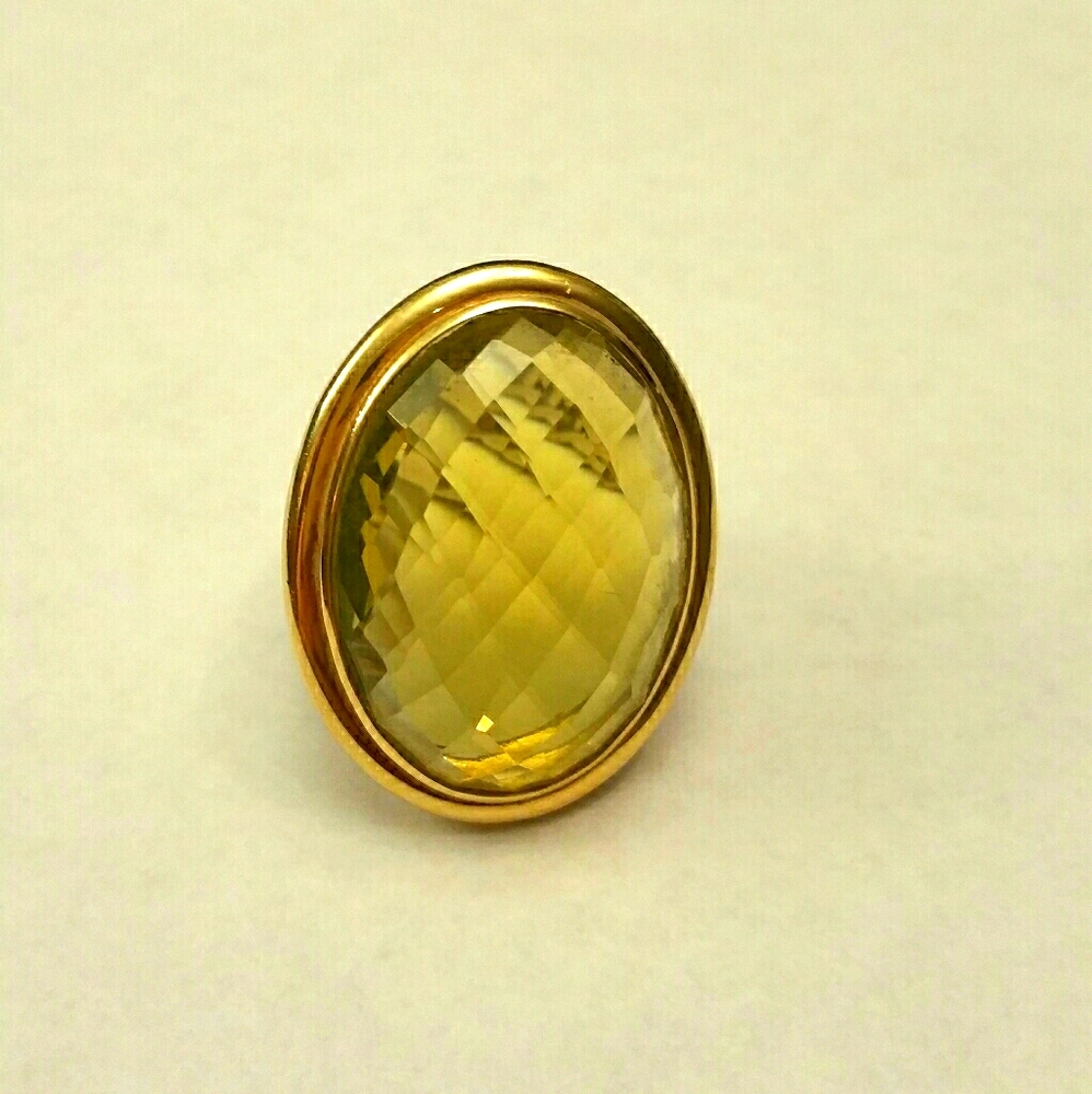 David Yurman Lemon Citrine SS/18K Ring